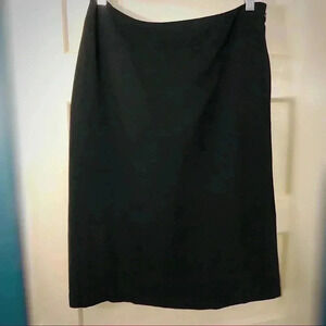 Mary McFadden Collection Black Lined Pencil Skirt